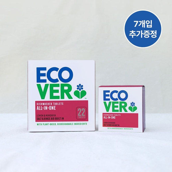 에코버 올인원 식기세척기세제 레몬 만다린 29개입 기획세트