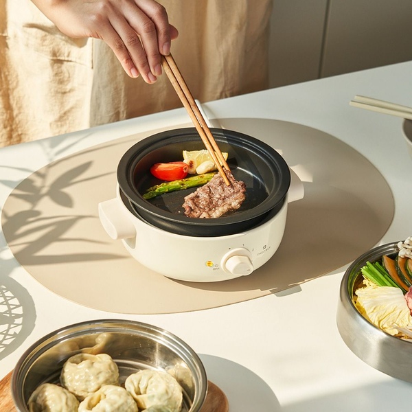 올스텐 4in1 분리세척 계란찜기 멀티쿠커 전골냄비 그릴 라면포트 NJM221CW