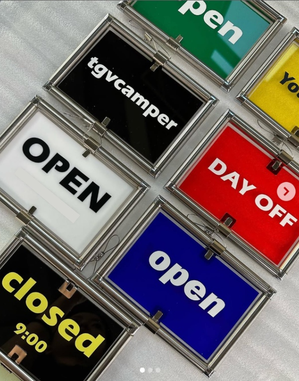 도어사인 오픈클로즈문패 영업중 문패 팻말 표지판 OPEN CLOSED