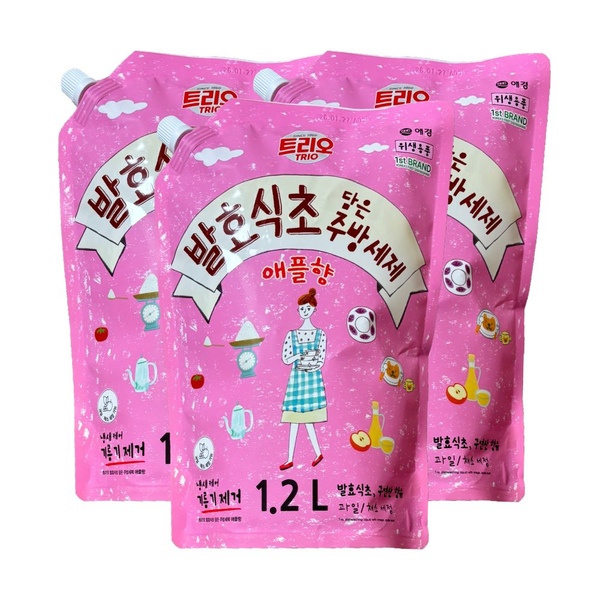 발효식초 담은 주방세제 사과향 리필 1.2L X 3개