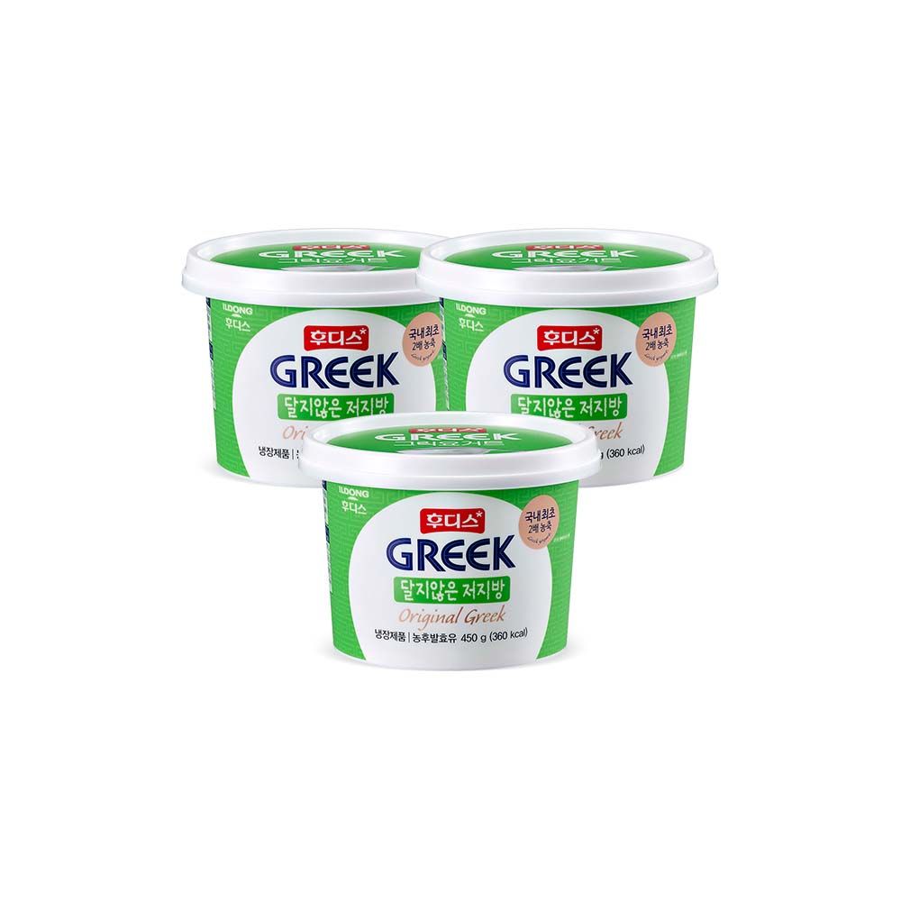 일동후디스 후디스 그릭요거트 달지않은 저지방 450g*3개