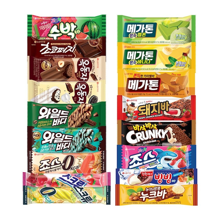 [오늘의집] 롯데웰푸드 [40개] 롯데 신상 죠스바 메가톤바 옥동자 외 인기 아이스크림 세트