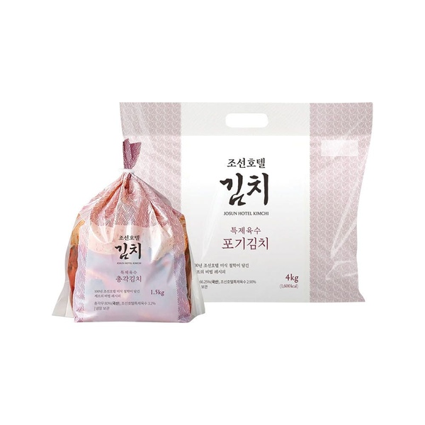 조선호텔 특제육수 포기김치 4kg + 총각김치 1.5kg 세트 맛