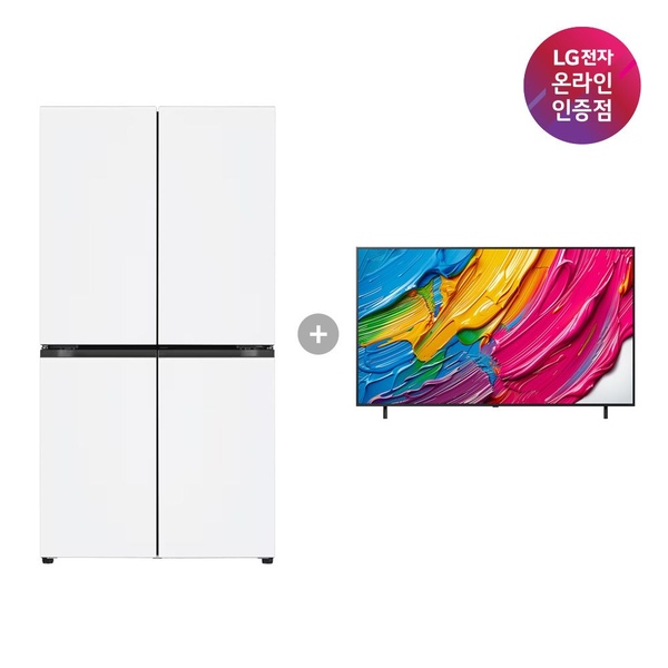 LG 오브제컬렉션 냉장고+QNED AI TV (T876MQQ111+75QNED75AEA)