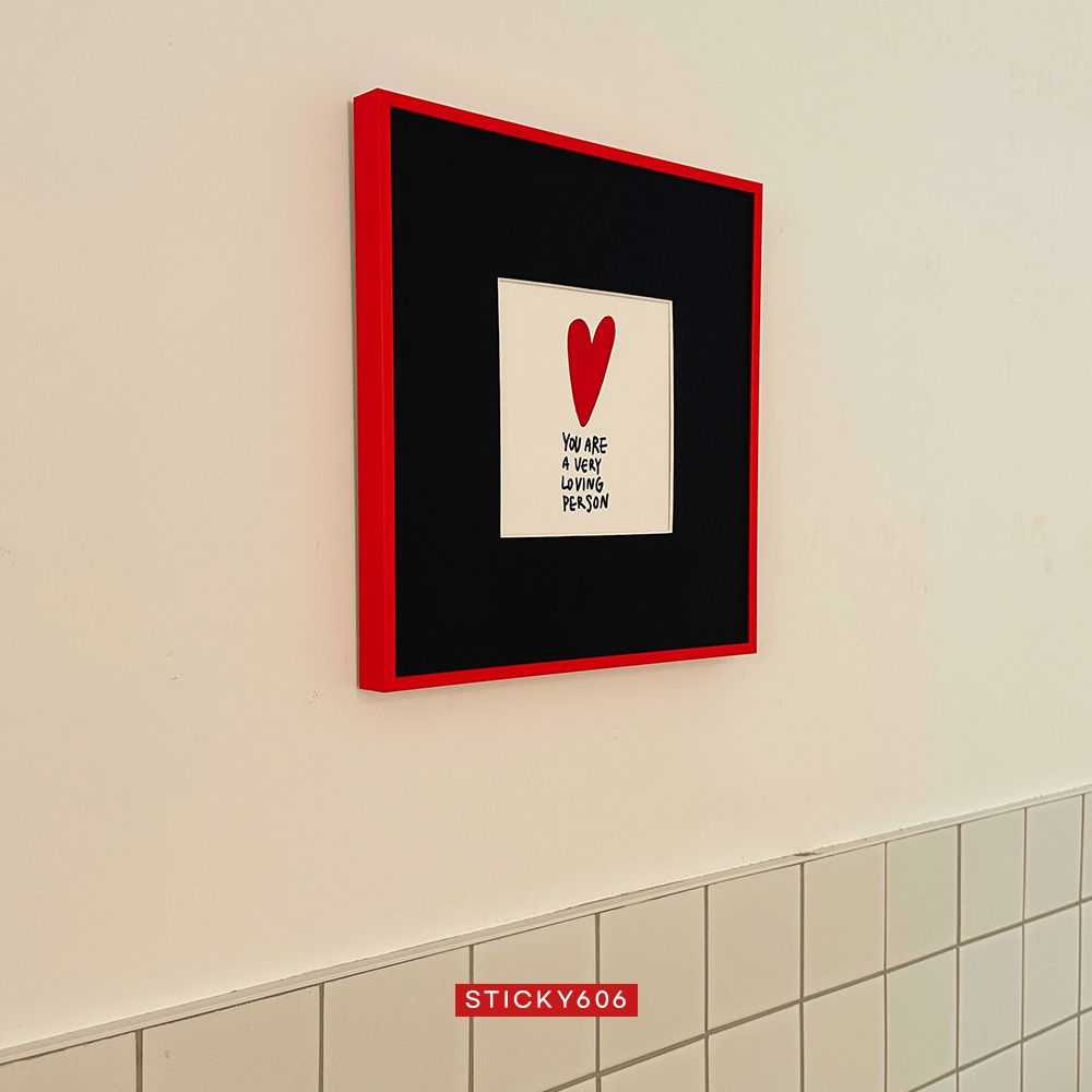 Loving person_red 컬러프레임 벽걸이액자 정사각형액자 아기방인테리어 30x30 가격 비교 Sticky606 Loving person_red 컬러프레임 벽걸이액자 정사각형액자 아기방인테리어 30x30