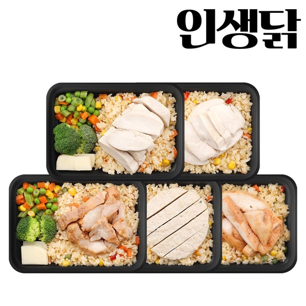인생닭 단백질 닭가슴살 닭다리살 식단 도시락 5종 혼합 240g
