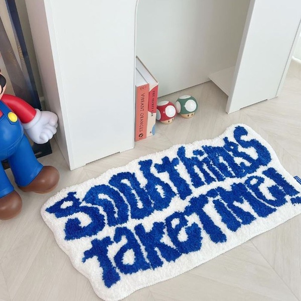 Good Things Take Time (4Color) 터프팅 미니 러그 미끄럼방지 발매트