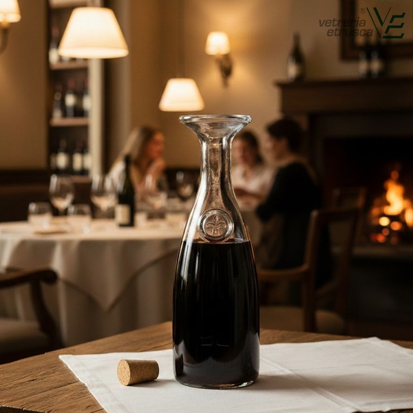 이탈리아 플뢰르 드 리스 와인 카라페 750ml 식탁 위 작은 유럽 감성