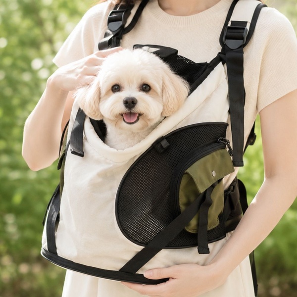 강아지 고양이 프론트백