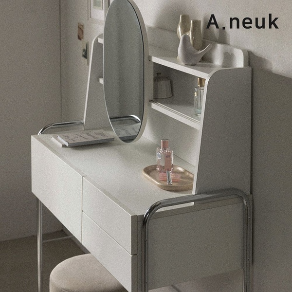 E0 등급 소울 콘솔 수납 서랍형 크롬 화장대(600/800/1000)거울 상부장 선택