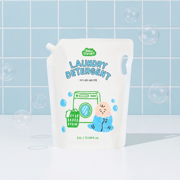 아기 세제 리필 무향 2.1L 비건 유아 중성 세탁세제 액상 대용량 고농축