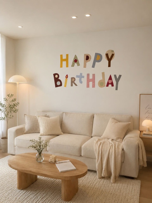 해피벌스데이2 생일 스티커 벽지 아이방 HAPPY BIRTHDAY 리무버블 데코