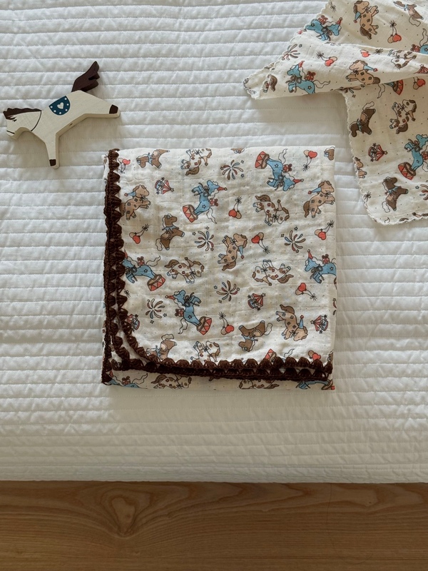 아기 여름 거즈블랭킷 유모차가리개 여름이불_pony blanket