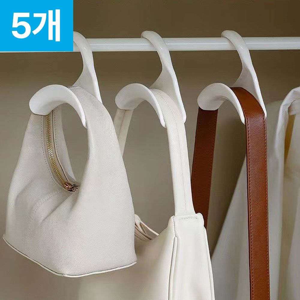 비다하우스 아치형 옷장 벽걸이 다용도 정리 걸이 5P (3colors)
