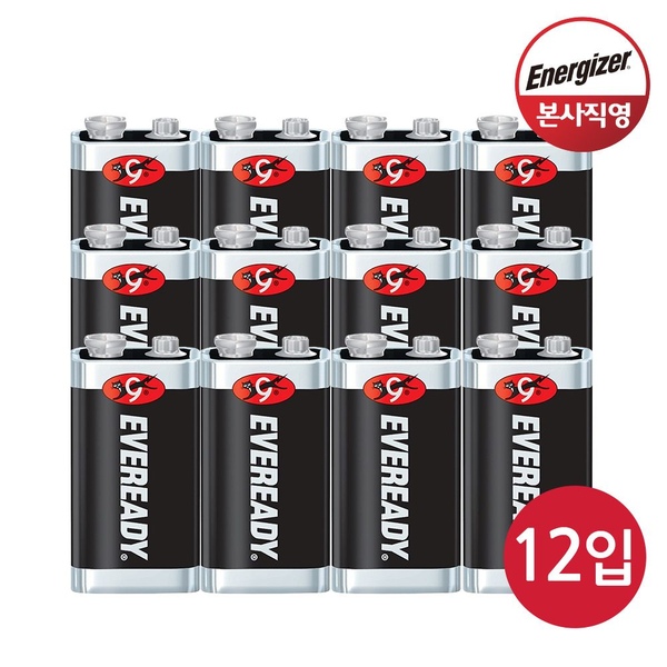 에버레디 경제적인 망간건전지 9V 12입