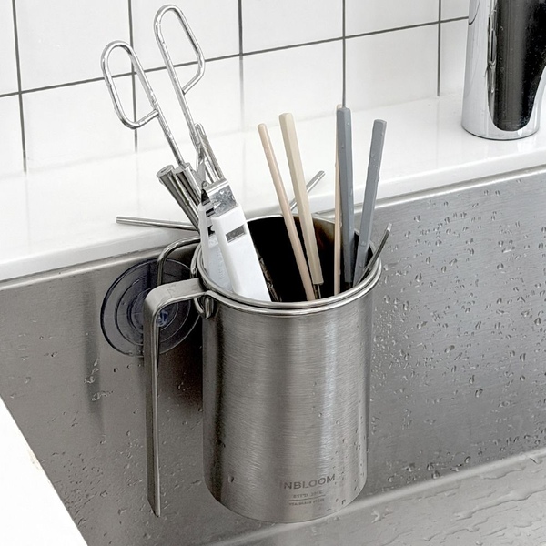 NEW 스텐304 수저 불림통 세트 숟가락 조리도구 설거지통 SUS304 에센셜