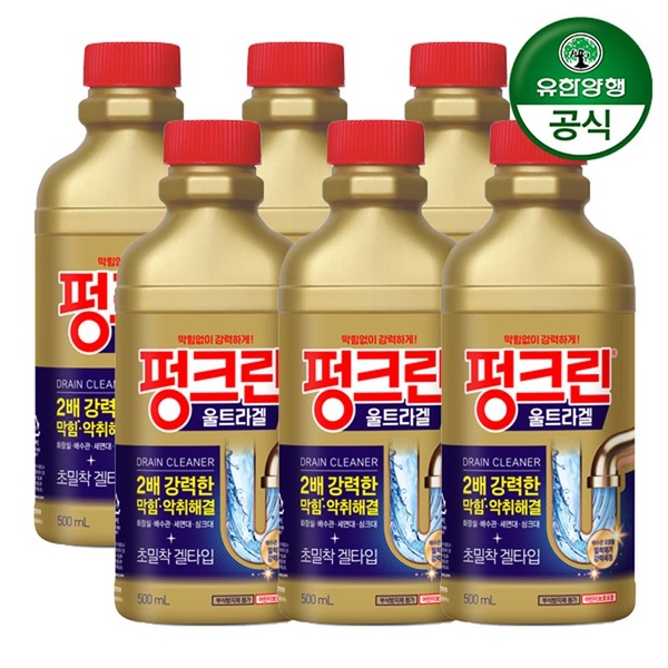 유한락스 펑크린 울트라겔 500ml 6개