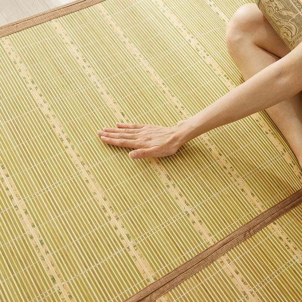통기성이 우수하고 보관이 편리한 매쉬 콤비 대자리 여름카페트 여름자리 대나무자리 돗자리