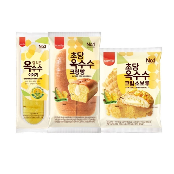 삼립 여름제철 옥수수빵 3봉 9봉 (이야기/초당크림/소보로)