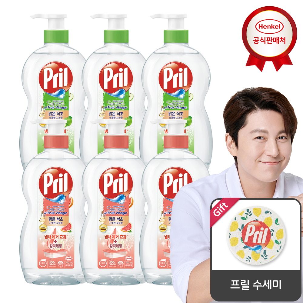 프릴 맑은식초 700mlx6개 주방세제_프릴 수세미 증정 가격 비교 헨켈 프릴 맑은식초 700mlx6개 주방세제_프릴 수세미 증정
