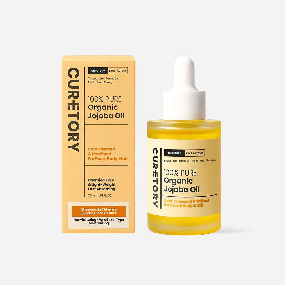 페이스팩토리 끈적이지 않는 냉압착 비정제 100% 유기농 호호바 오일 30ml
