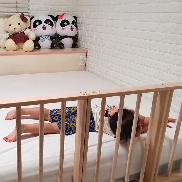 베이비룸 낙상방지 아기안전가드 침대가드 아기울타리 낙상방지 소나무 편백나무