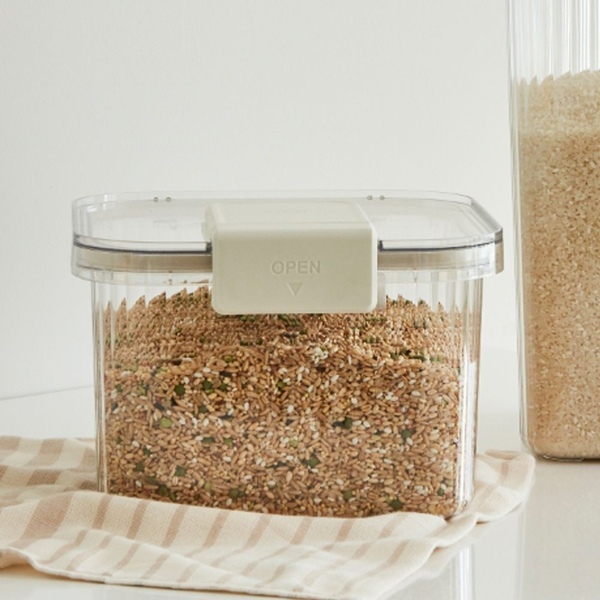 클리어 쌀통 5kg 쌀보관통 쌀항아리 잡곡통 진공 쌀독 밀폐 쌀통