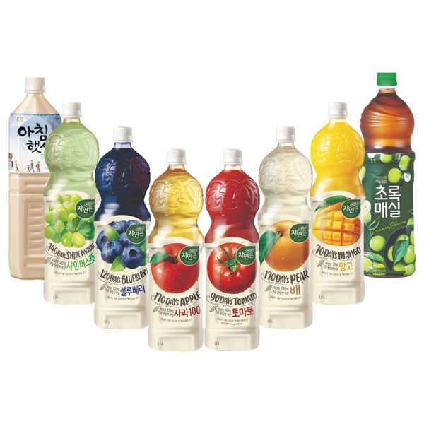 자연은 1.5L 4개 5종(알로에 토마토 사과 망고 초록매실 아침햇살)