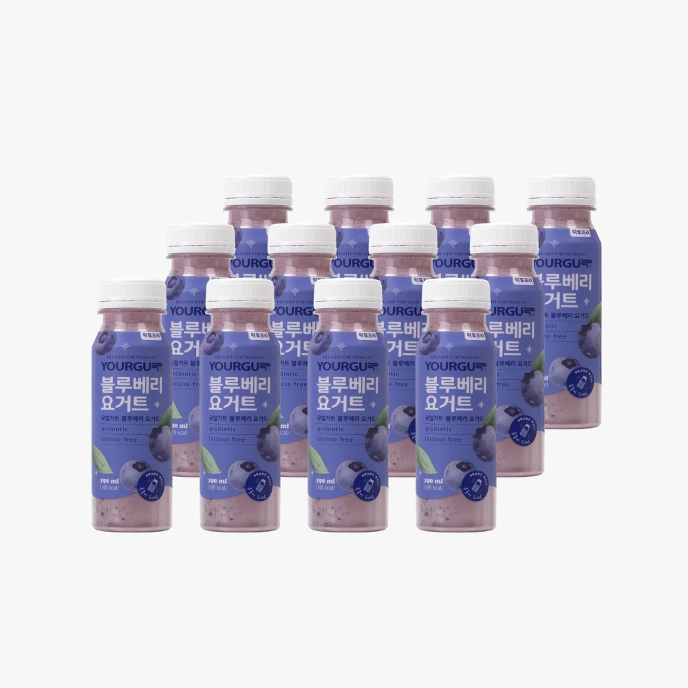 유얼거트 드링크 블루베리 요거트 190ml 12개
