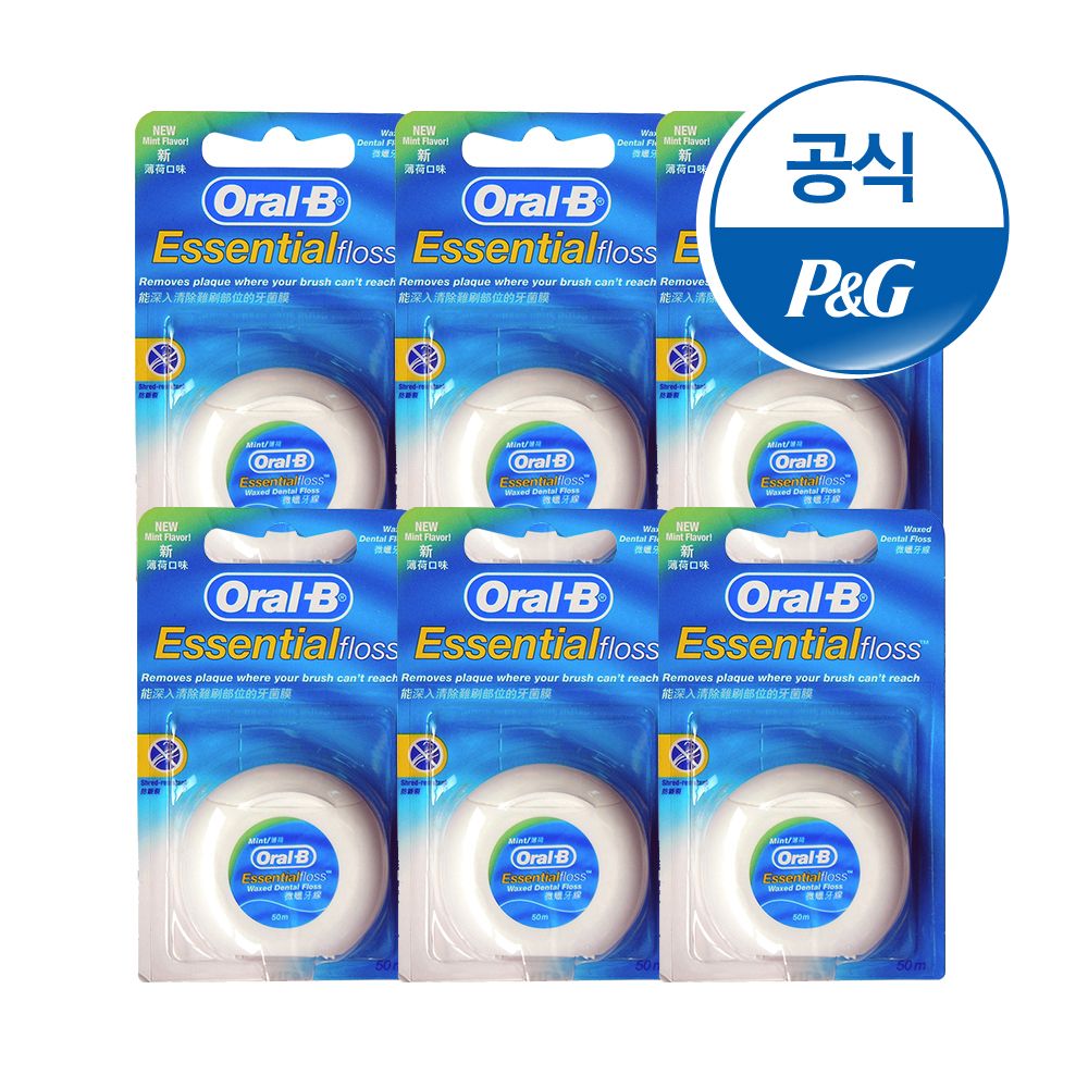 오랄비 치실 민트향 50m 6개