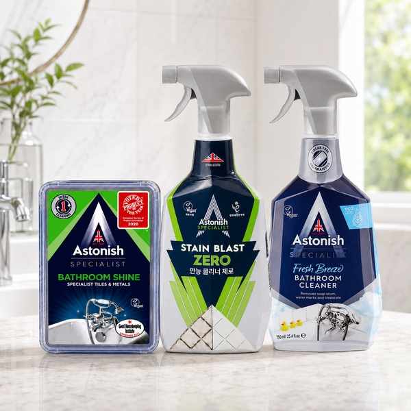 만능 클리너 제로 750ml+베스룸 클리너 750ml+베스룸 샤인 클리너 450g 3종세트