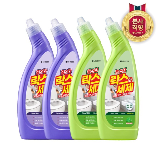 홈스타 락스와세제 750ml X 4개(후로랄2+허벌2)
