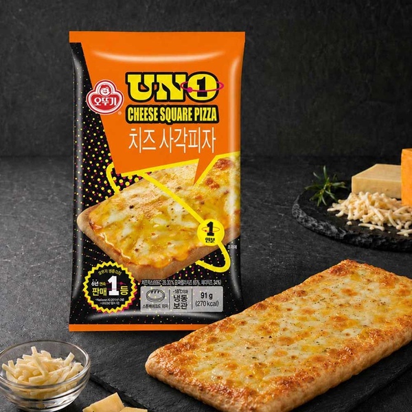 UNO 치즈 사각피자 91g 8개