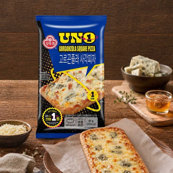 UNO 고르곤졸라 사각피자 91g 4개