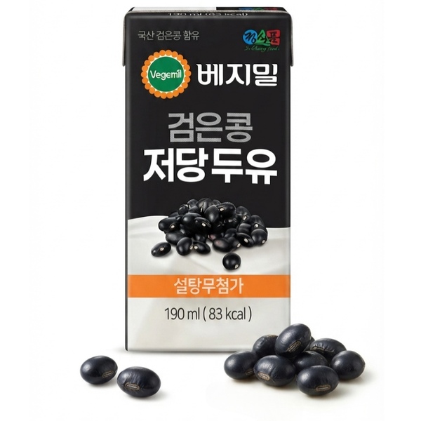 베지밀 검은콩 저당 두유 190ml 24개