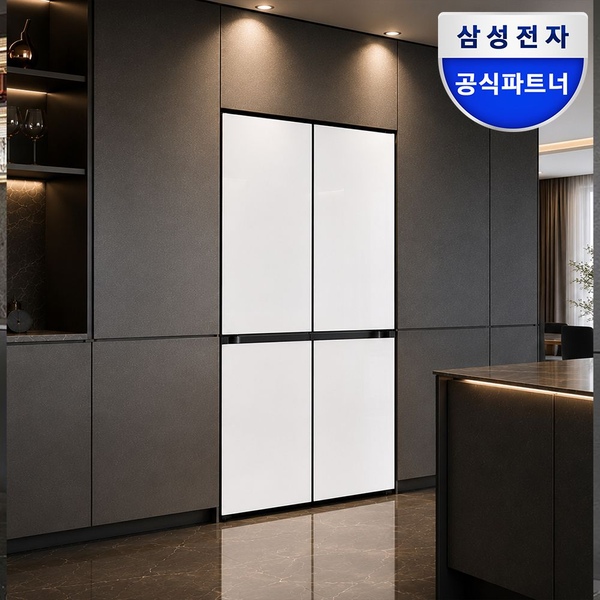 혜택가278만 비스포크 키친핏 냉장고 4도어 1등급 RM70F64R1A 올코타화이트