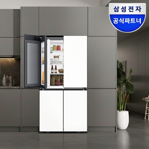 혜택가246만 삼성 비스포크 4도어 RM70F63M2Z 키친칫 냉장고 에센셜화이트