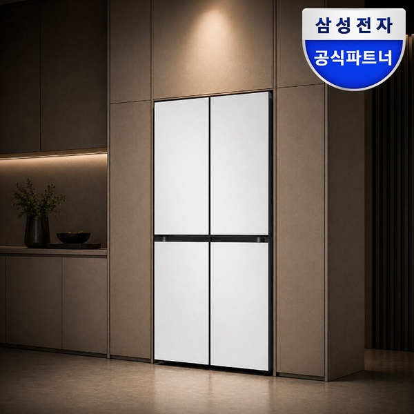 혜택가222만 삼성 비스포크 키친핏 냉장고 4도어 RM70F63R2A 코타화이트
