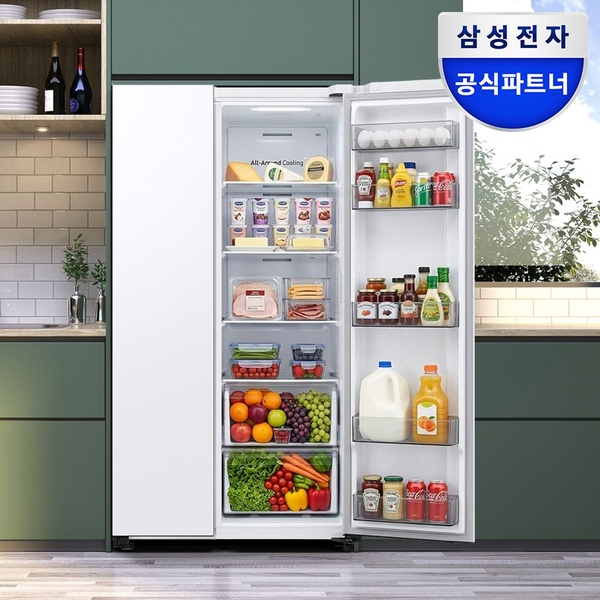 삼성 비스포크 RS84DG5002WW 양문형 냉장고 852L 스노우화이트