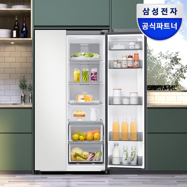 삼성 비스포크 냉장고 RS70F84N2Y 양문형 메탈쿨링 AI인버터 852L 코타화이트