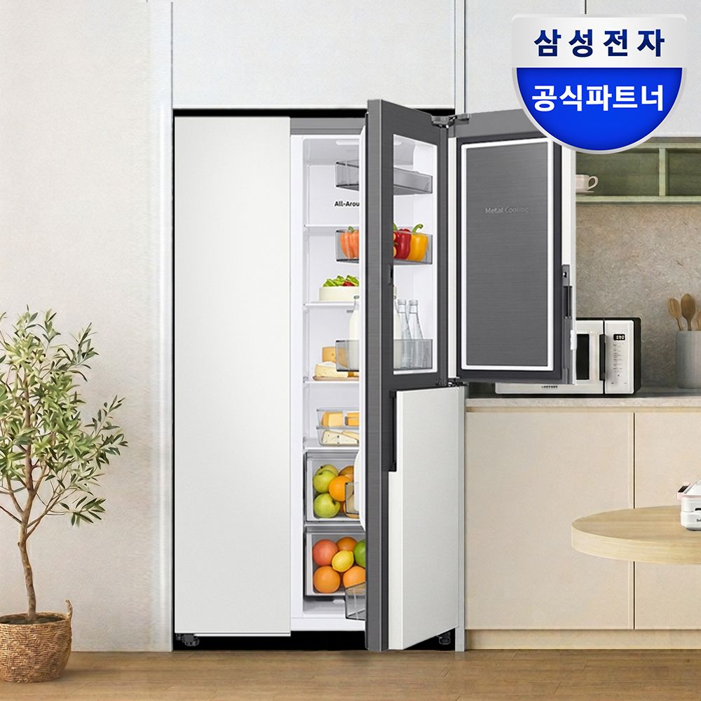 비스포크 냉장고 RS84DB5602CW 양문형 푸드쇼케이스 오토오픈도어 846L 코타화이트 가격 추이 삼성전자 비스포크 냉장고 RS84DB5602CW 양문형 푸드쇼케이스 오토오픈도어 846L 코타화이트 - 최저가 1,899,008원