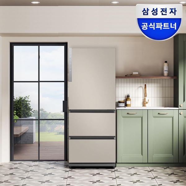 최대혜택가122만 비스포크 김치냉장고 3도어 328L RQ33DG71J2ET