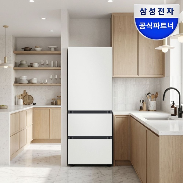 비스포크 김치냉장고 3도어 313L 키친핏 RQ33DB74D201