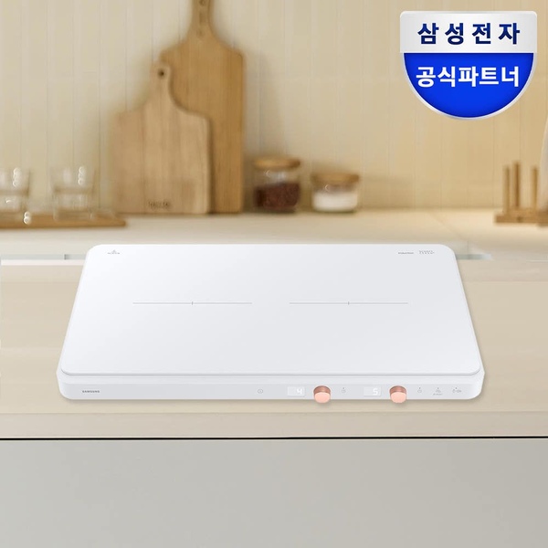 전기레인지 NZ62DG300CFW 더플레이트 2구 인덕션 화이트 프리스탠딩