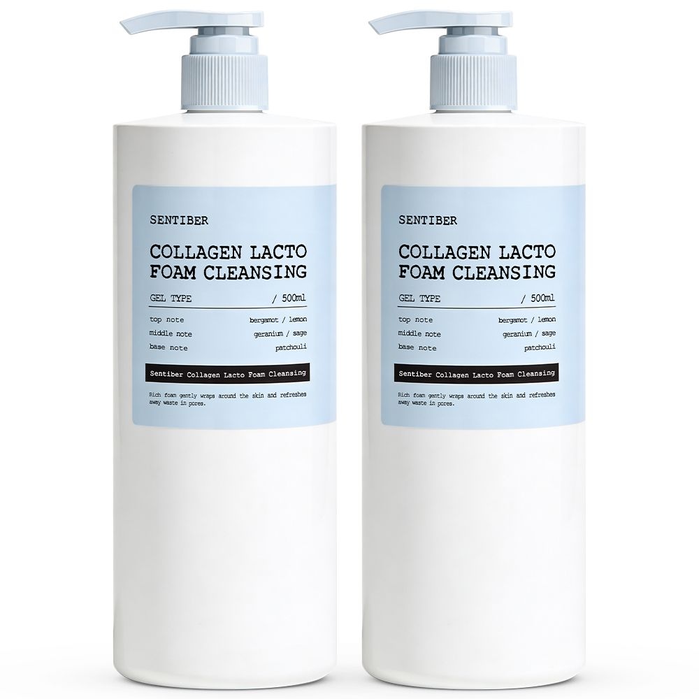 1+1 콜라겐 락토 대용량 폼클렌징 500ml 약알칼리 세안제 폼클렌저 거품