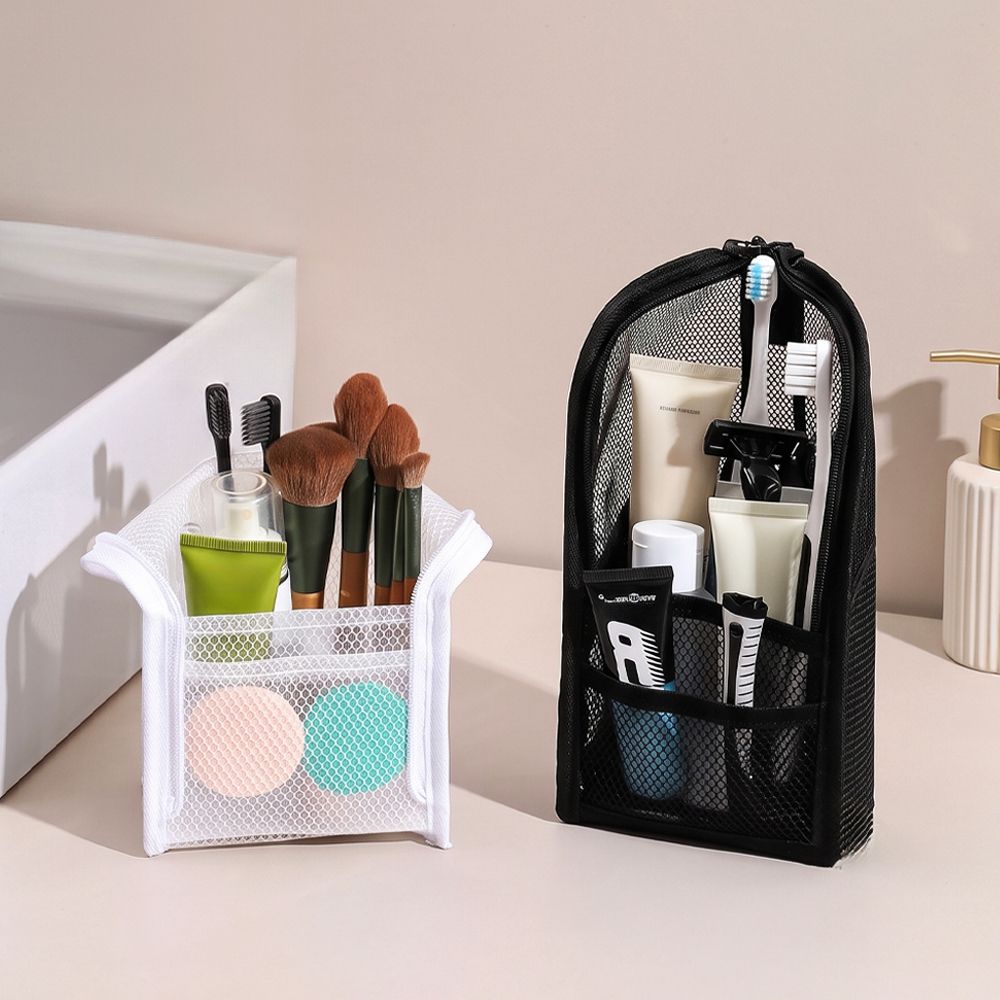 루시아이 세워쓰는 메쉬 세면도구 파우치 3colors 여행 물놀이 화장품 샤워가방 세면백 경량