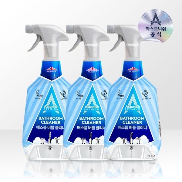 욕실 배스룸 클리너 750ml (x3개) 욕실 청소세제