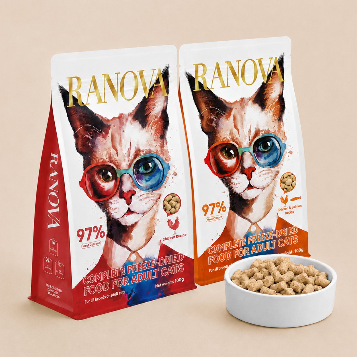 라노바 캣 동결건조 사료 100g (치킨/ 치킨&연어 택 1) 가격 추이 페슬러 라노바 캣 동결건조 사료 100g (치킨/ 치킨&연어 택 1) - 최저가 11,875원
