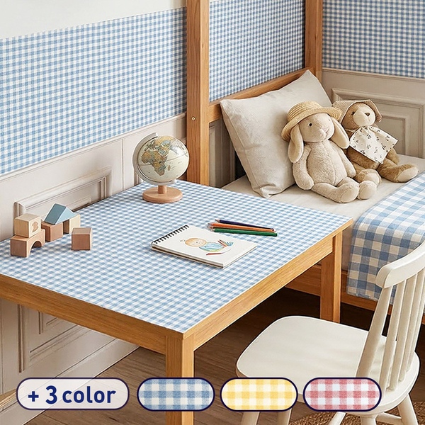 패브릭 감성 체크 포인트 리폼 시트지 3colors 2size