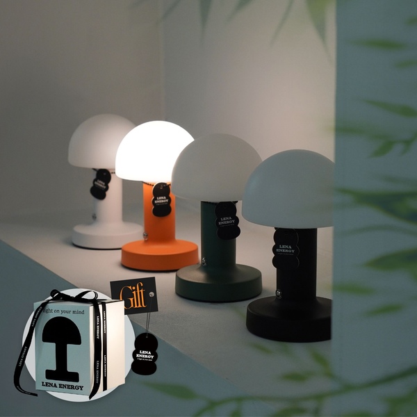 머쉬팝 내추럴 LED 무드등 충전식 무선 테이블 포인트 조명 4colors